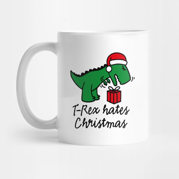 T-Rex hates Christmas ugly xmas dinosaur Christmas present gift by LaundryFactory